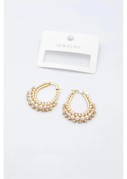 Incili Küpe - Altın