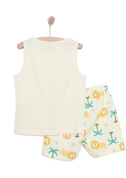 Erkek Bebek Basic Tişört-Şort 2li Takım Bisiklet Yaka Reçme Paça Atlet Kol Açık Yeşil fiyatları