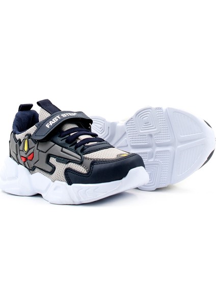 Çocuk Spor Ayakkabı Anatomik Taban Hafif Sneaker Ayakkabı Lacivert Buz 615xca023