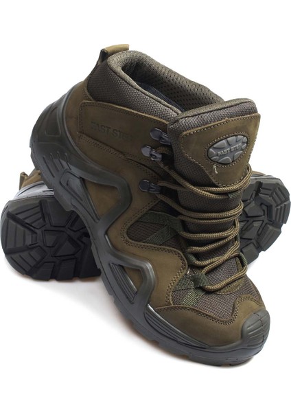 Hakiki Deri Su Geçirmez Haki Nubuk Erkek Outdoor Bot 117sma1492