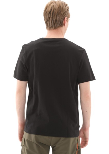 TB0A6DTS0011 Timberland Kennebec Rıver Camo Tree Logo Short Slee Erkek T-Shirt Siyah fırsatları