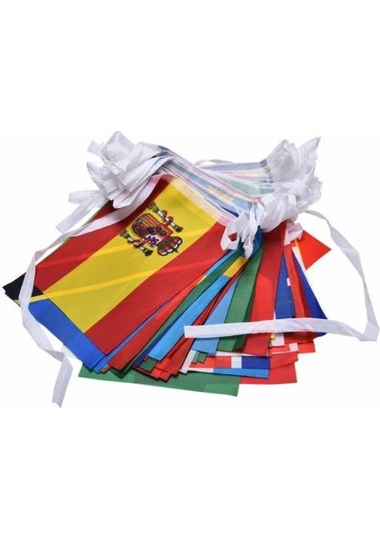 Dizili Yabancı Ülke Bayrağı 20x30cm - Kumaş 100 Adet