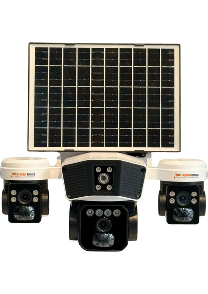 O-Kam 3936PRO 3 Kameralı 2025 Yeni Nesil Yapay Zeka 9 Mp Solar Panelli 4g Sim Kartlı Kamera