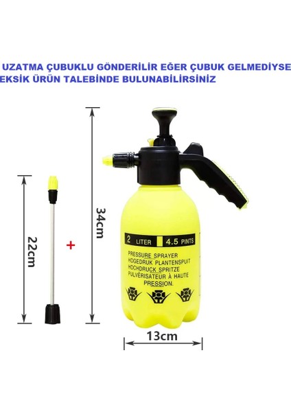 Car Basınçlı Oto Araç Yıkama Pompası El Değmeden Köpük Püskürtme 2 Lt