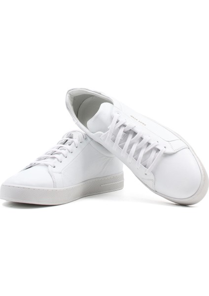 Erkek Deri Casual Günlük Yürüyüş Sneaker Rahat Spor Hafif Ayakkabı Beyaz 819ma501