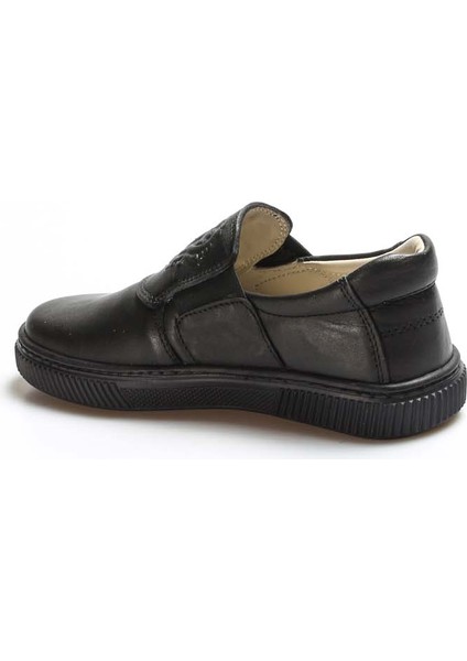 Hakiki Deri Siyah Unisex Çocuk Casual Ayakkabı 770pa916