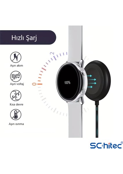 Samsung Watch 4/watch 5/ Watch 6 Uyumlu Usba Girişli Fast Wireless Charge Hızlı Kablosuz Akıllı Saat Şarj Cihazı fırsatları