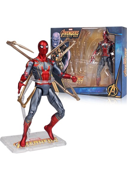Marvel Avengers 4 Spider-Man Iron Man Hareketli Model Stand Versiyonu Figürü (Yurt Dışından)