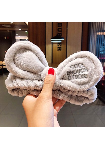 Yüz Yıkama Bandı Yumuşak Sıcak Mercan Polar Hayvan Kulaklar Bayanlar Kafa Bandı Kızlar Başörtüsü Moda Saç Aksesuarları (Yurt Dışından)