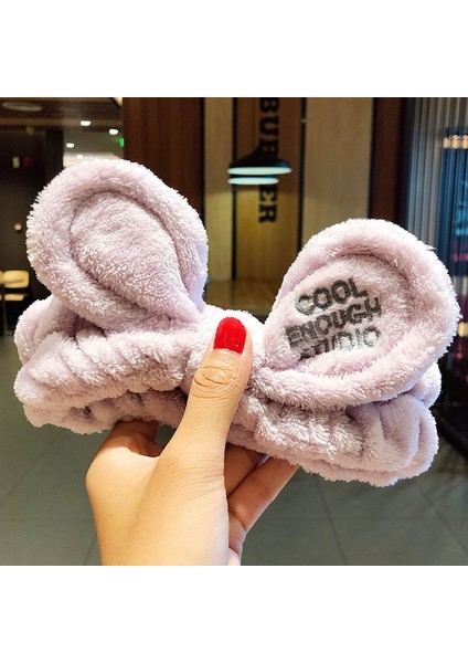 Yüz Yıkama Bandı Yumuşak Sıcak Mercan Polar Hayvan Kulaklar Bayanlar Kafa Bandı Kızlar Başörtüsü Moda Saç Aksesuarları (Yurt Dışından)