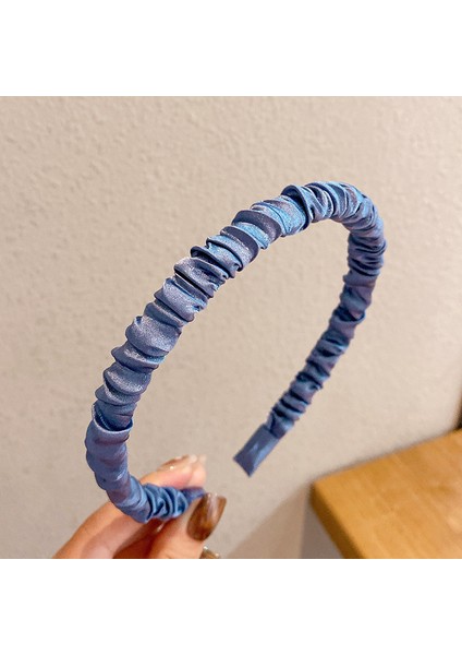 Düz Renk Saten Pilili Kafa Bandı, Tatlı Mizaçlı Kafa Bandı, Saç Tokası, Yüz Yıkama, Saç Kravat, Kafa Bandı (Yurt Dışından)