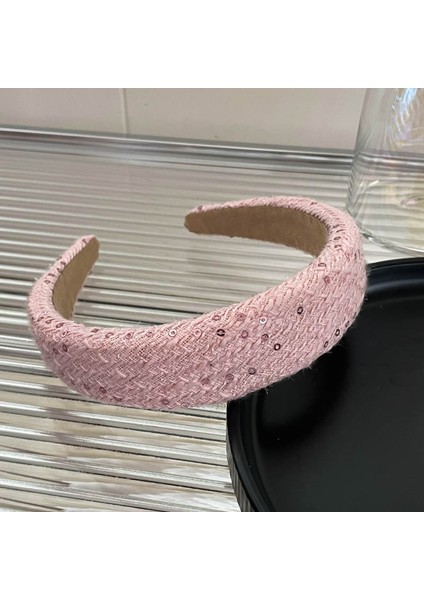 2024 Ilkbahar ve Yaz Pembe Yüksek Kafatası Bandı Headdress Tatlı ve Sevimli Kafa Bandı Basit Saç Aksesuarı (Yurt Dışından)