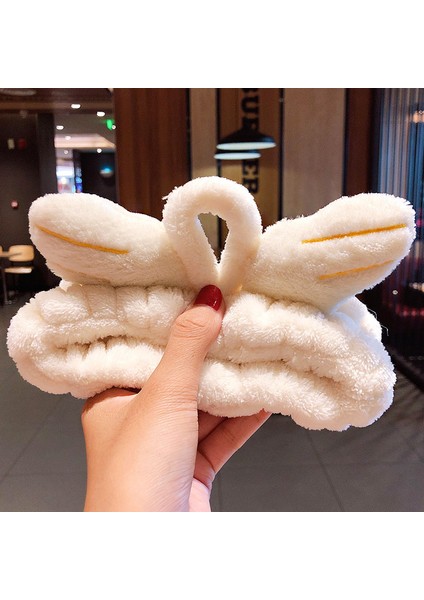 Yüz Yıkama Bandı Yumuşak Sıcak Mercan Polar Hayvan Kulaklar Bayanlar Kafa Bandı Kızlar Başörtüsü Moda Saç Aksesuarları (Yurt Dışından)