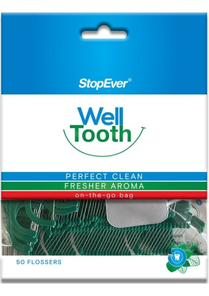 Well Tooth Kürdanlı Diş İpi – Taşıma Çantalı – 50 Adet