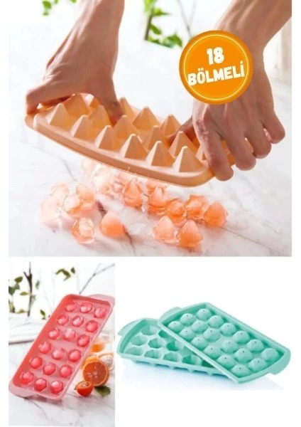 Elmas 18 Bölmeli Buz Kalıbı