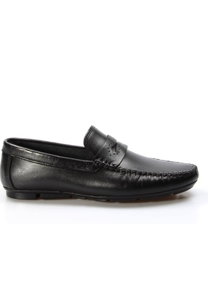Hakiki Deri Siyah Erkek Loafer Ayakkabı 858ma410