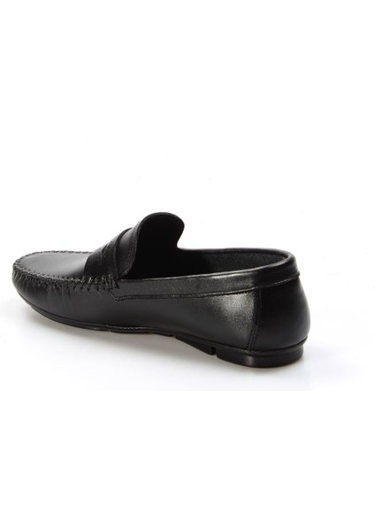 Hakiki Deri Siyah Erkek Loafer Ayakkabı 858ma410