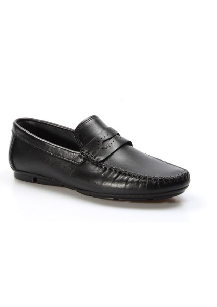 Hakiki Deri Siyah Erkek Loafer Ayakkabı 858ma410