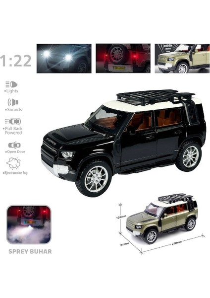 HCL-510A Çek Bırak 1:22 Sesli ve Işıklı Buharlı Df Metal Jeep indirimleri