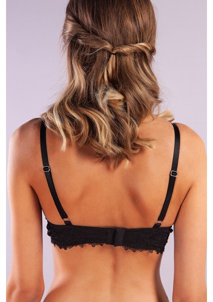 Gaspara Big Size Plunge Bra, Siyah Konforlu ve Şık Sütyen