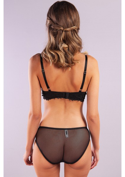 Gaspara Big Size Plunge Bra, Siyah Konforlu ve Şık Sütyen