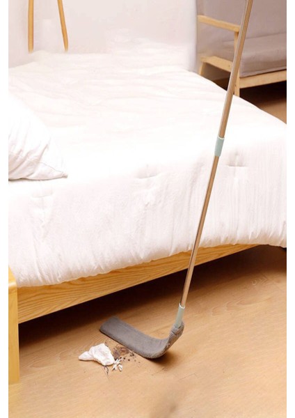 ( 1 Yedekli ) Mikrofiber Başlıklı Girintili Yüzey Dip Köşe Raf Temizleme Mopu Toz Alma Fırçası