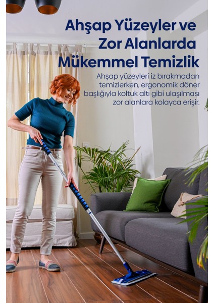 Mikrofiber Teleskopik Islak ve Kuru Bezli Mop 2'li Set fırsatları