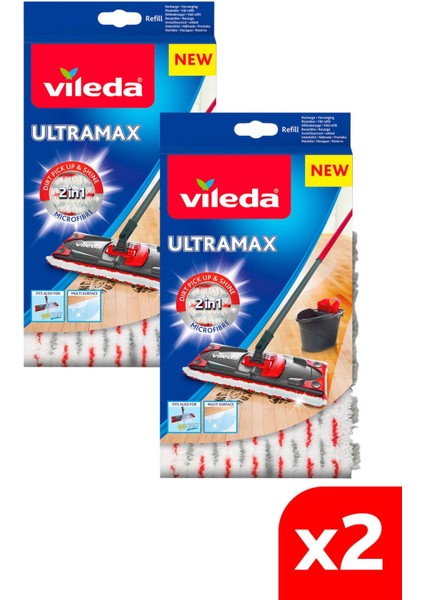 2 Paket Ultramax Mikrofiber Yedek Mop