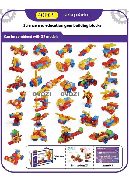 Bilim ve Teknoloji Dişli Yapı Taşları Puzzle Eğitici Oyuncaklar (Yurt Dışından)