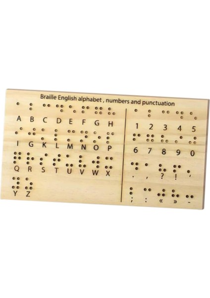 Braille Alfabesi ve Rakamlar Tahtası Eğitim Ekipmanı Taşınabilir Öğrenciler Çocuklar Için Kabartmalı Noktalarla Kullanışlı Pratik (Yurt Dışından) fiyatları
