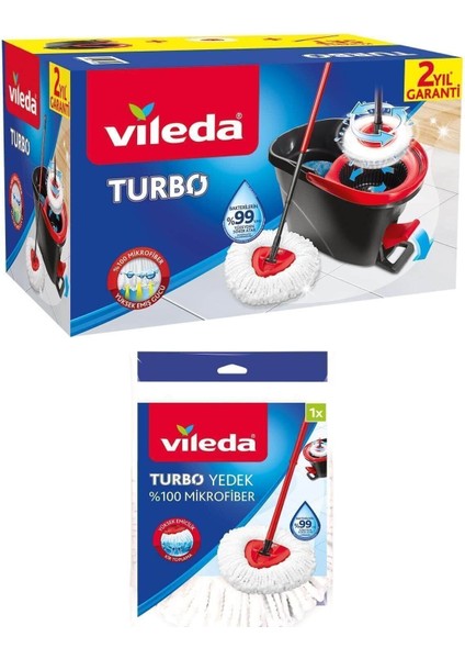 Turbo Pedallı Temizlik Seti Yedek Paspas