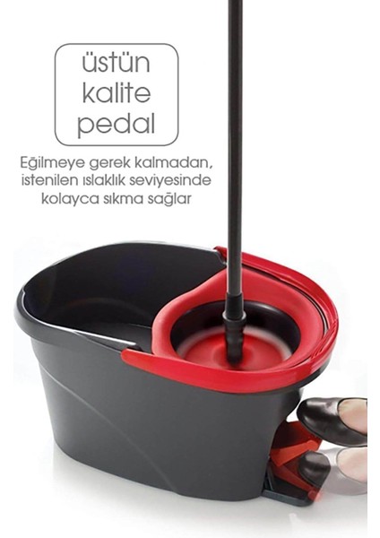 Turbo Pedallı Temizlik Seti Yedek Paspas modelleri