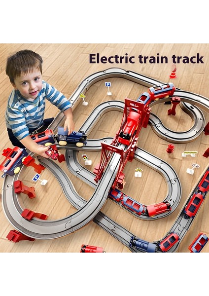 160CM Yüksek Hızlı Tren Tren Yolu ile Erkek Hareketli Araba Modeli Simülasyon Eğitici Oyuncaklar (Yurt Dışından)