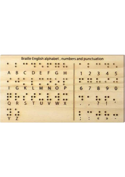 Ahşap Braille Alfabesi ve Rakamlar Tahtası Öğrenme Tahtası Dokunmatik Tabanlı Kompakt Öğretim Yardımı Yetişkinler Için Eğitim Ekipmanı (Yurt Dışından)