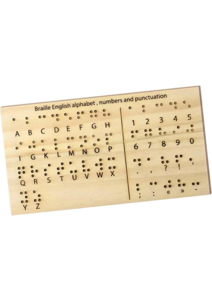 Ahşap Braille Alfabesi ve Rakamlar Tahtası Öğrenme Tahtası Dokunmatik Tabanlı Kompakt Öğretim Yardımı Yetişkinler Için Eğitim Ekipmanı (Yurt Dışından)