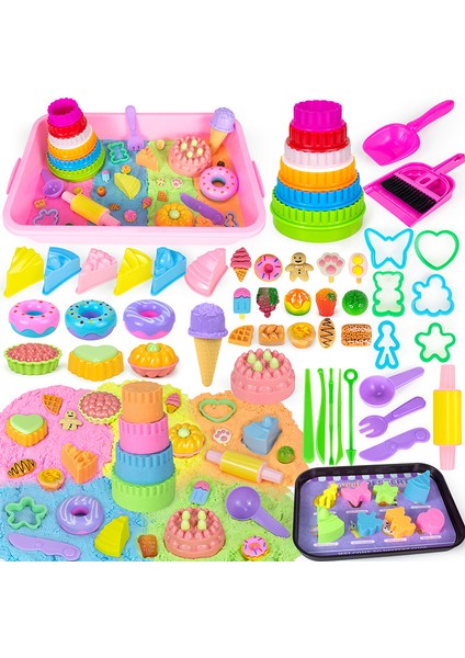 Uzay Kum Mühendislik Aracı Dondurma Temalı Sandbox Renkli Kil Eğitici Dıy Oyuncaklar (Yurt Dışından)