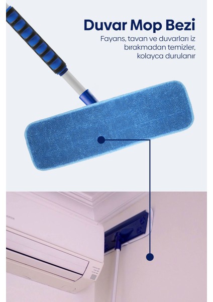 Mikrofiber Tekli Duvar Mop Set modelleri
