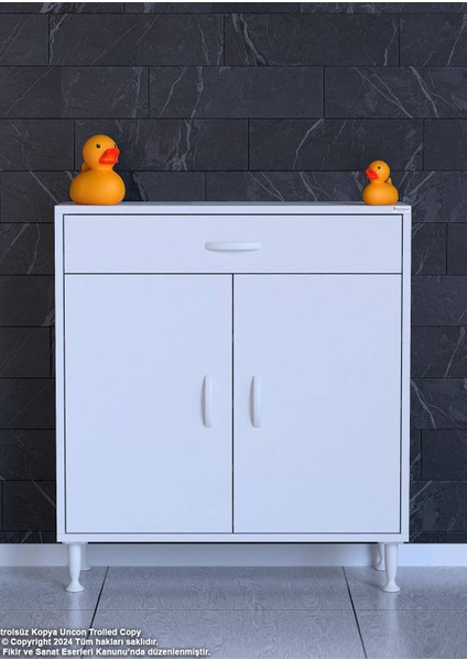 75 x 88 x 32,5 Cm’lik 1 Çekmece 1 Kapak 3 Raf 4 Göz, Organizatör Mutfak Dolabı Çok Amaçlı Dolap