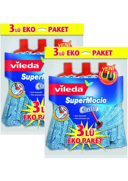 Süper Mocio Klasik Paspas 3 Lü Paket x 2 Adet