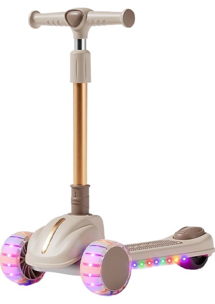 Çocuk Scooter 3'ü 1 Arada 3-6 Yaş Erkek ve Kız Scooter Bebek Oturabilir ve Kaygan Scooter'a Binebilir (Yurt Dışından)
