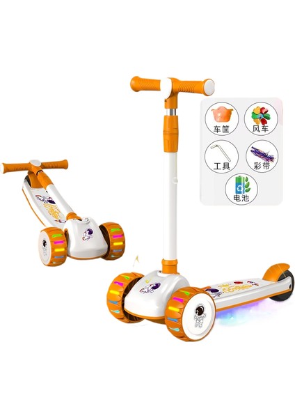 Çocuk Scooter 3 - 6 Yaş 3'ü 1 Arada Bebek Pedalı Oturabilir ve Kayar Scooter'a Binebilir (Yurt Dışından)