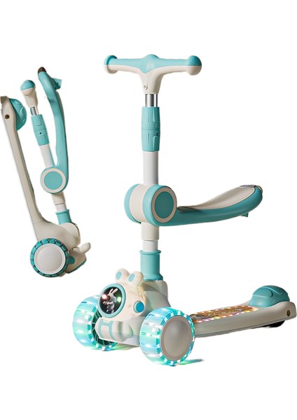 Çocuk Scooter 3 - 6 Yaş 3'ü 1 Arada Bebek Pedalı Oturabilir ve Kayar Scooter'a Binebilir (Yurt Dışından)