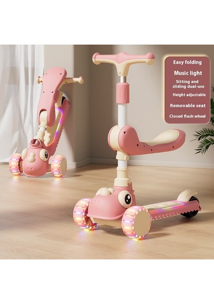 Çocuk Scooter 3 - 6 Yaş 3'ü 1 Arada Bebek Pedalı Oturabilir ve Kayar Scooter'a Binebilir (Yurt Dışından)