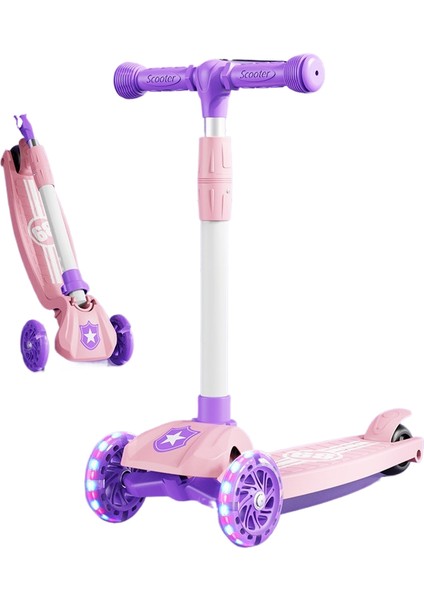 Çocuk Scooter 3'ü 1 Arada 3-6 Yaş Erkek ve Kız Scooter Bebek Oturabilir ve Kaygan Scooter'a Binebilir (Yurt Dışından)