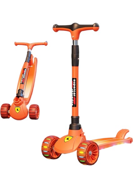 Çocuk Scooter 3'ü 1 Arada 3-6 Yaş Erkek ve Kız Scooter Bebek Oturabilir ve Kaygan Scooter'a Binebilir (Yurt Dışından)