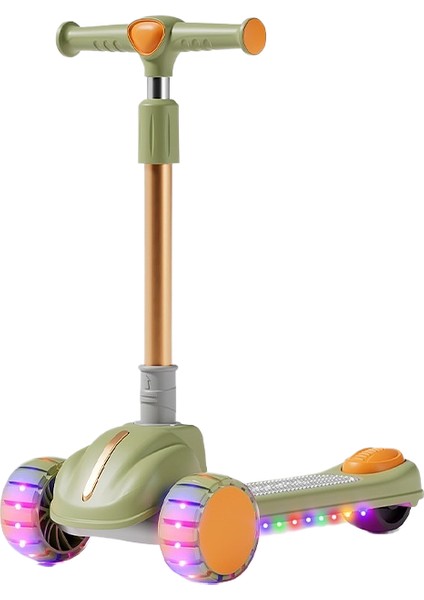 Çocuk Scooter 3'ü 1 Arada 3-6 Yaş Erkek ve Kız Scooter Bebek Oturabilir ve Kaygan Scooter'a Binebilir (Yurt Dışından)