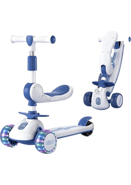 Scooter Çocuklar: 3 Ila 6 Yaş, Erkek, Kız, Oturabilir ve Binebilir, Bebek Pedalı, Scooter Üçü Bir Arada (Yurt Dışından)