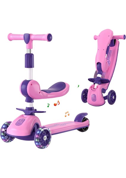 3 Ila 6 Yaş Arası Scooter Çocukları, Üçü Bir Arada Bebek Pedallı Scooter Oturabilir ve Binebilir (Yurt Dışından)