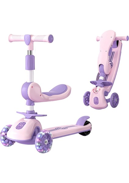3 Ila 6 Yaş Arası Scooter Çocukları, Üçü Bir Arada Bebek Pedallı Scooter Oturabilir ve Binebilir (Yurt Dışından)
