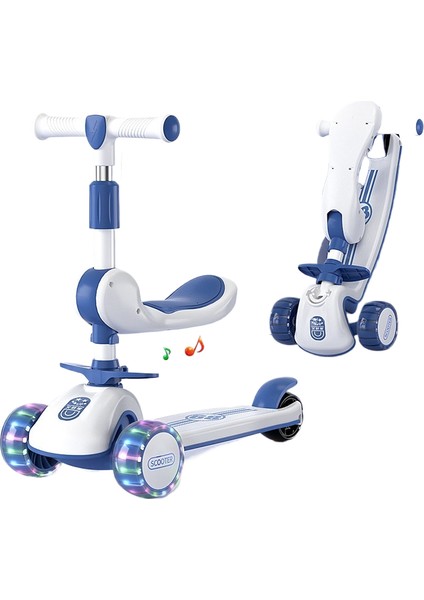 Scooter Çocuklar: 3 Ila 6 Yaş, Erkek, Kız, Oturabilir ve Binebilir, Bebek Pedalı, Scooter Üçü Bir Arada (Yurt Dışından)